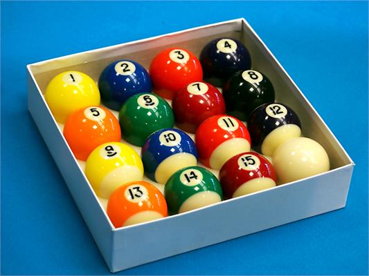 2 1/4” Spots and Stripes Pool Balls